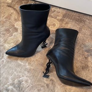 Black YSL booties
